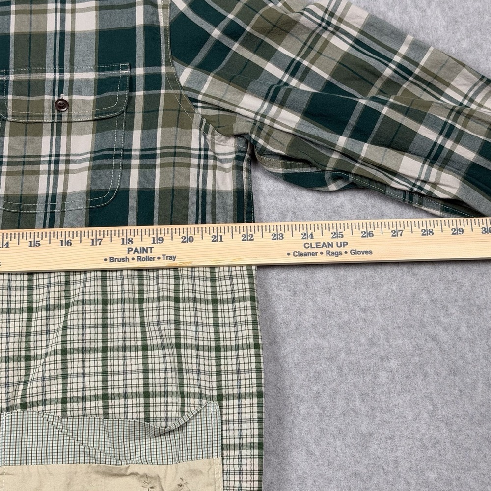LL Bean Signature Slim Fit LT Deer Patchwork Plaid Cotton Button-Up Shirt Farm - Picture 14 of 16